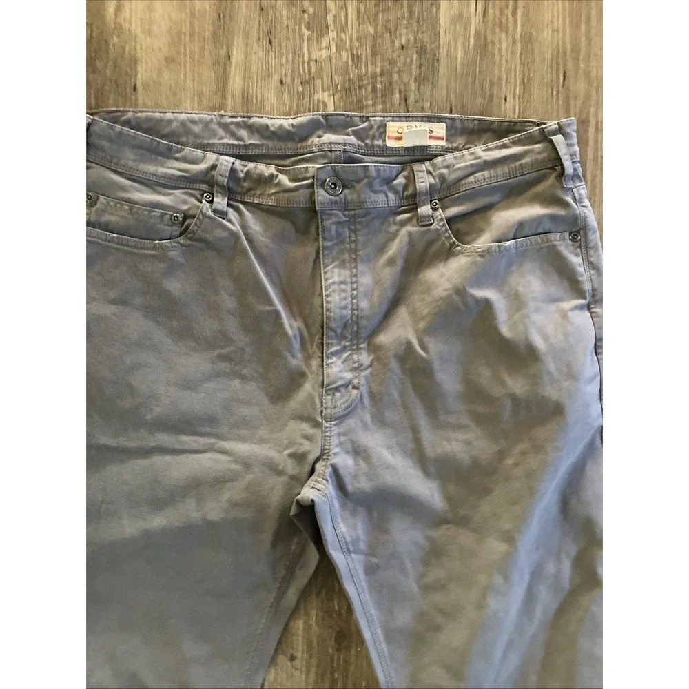 Orvis Cotton Spandex Blend Regular Fit Pants in Grey 40x34